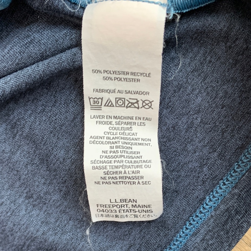 L.L. Bean Men’s Slightly Fitted Quick Dry Trail Tee 1/4 Zip Pullover Size Small - Picture 4 of 12